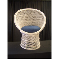 Chair, Wicker Fan - White (Child)