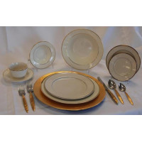 Dish - Ivory w/ Gold Trim Saucer