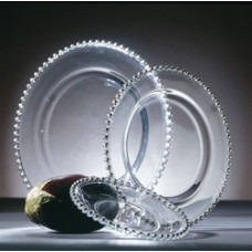 Charger, Silver Beaded