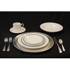 Dish -   White w/ Platinum Trim 